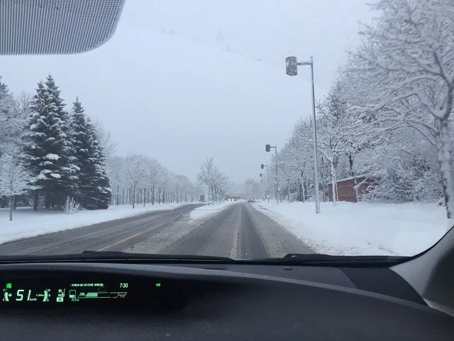 road during winter
