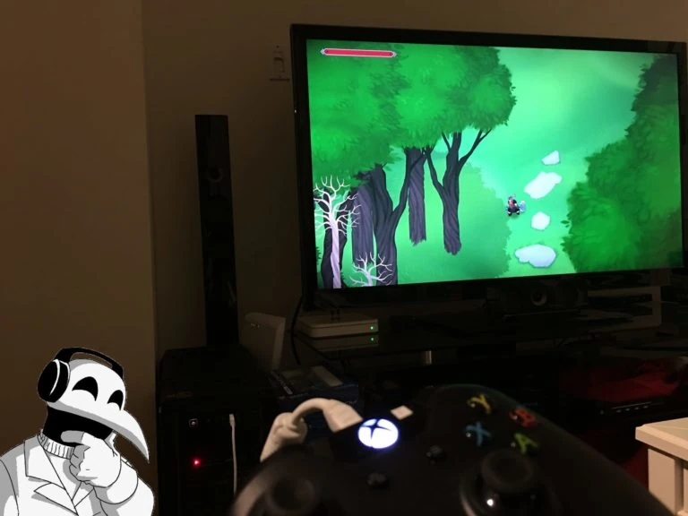 Testing the Xbox One controller with Jotun